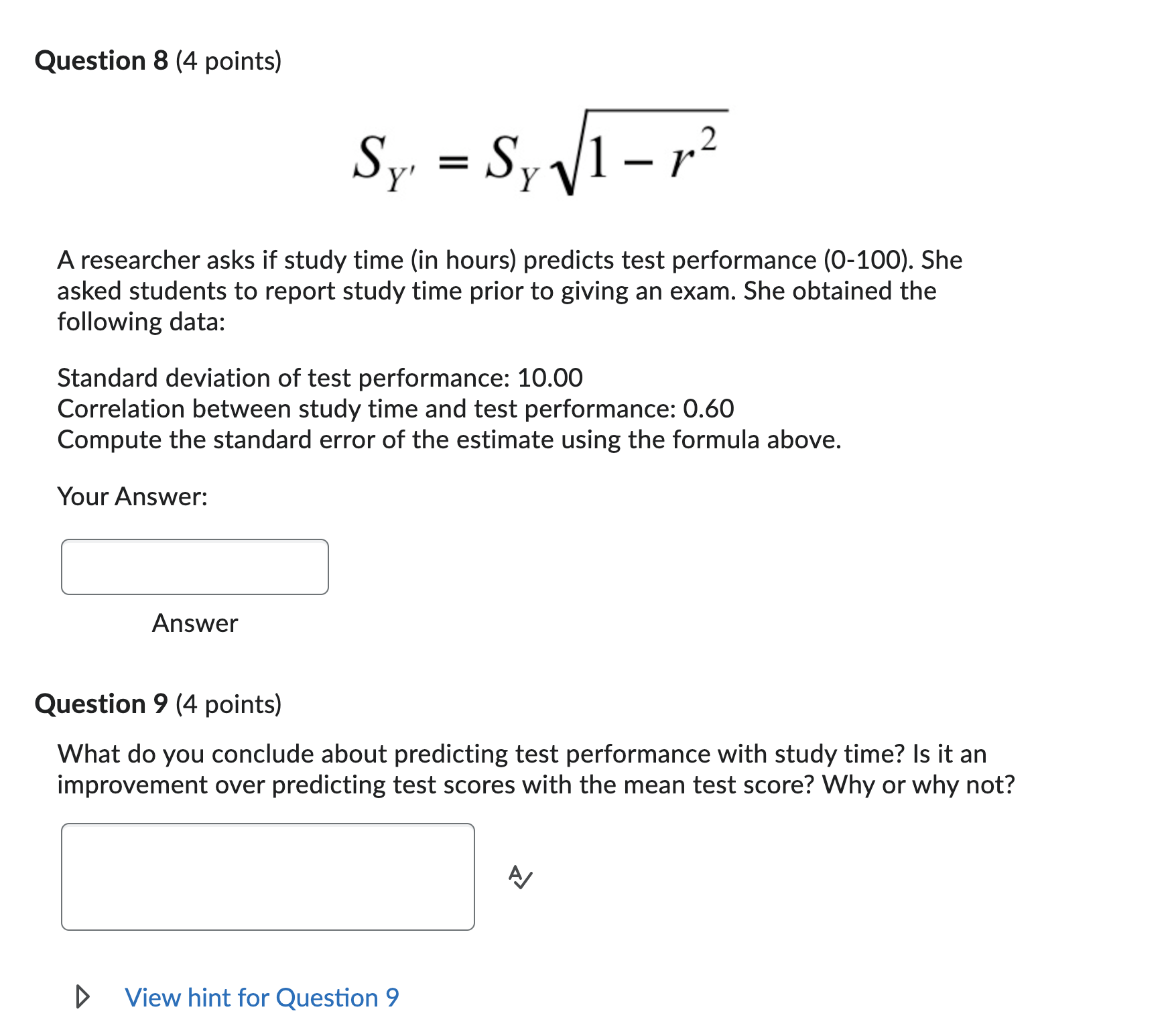 and from that computes the covariance, and standard deviations for anxiety and