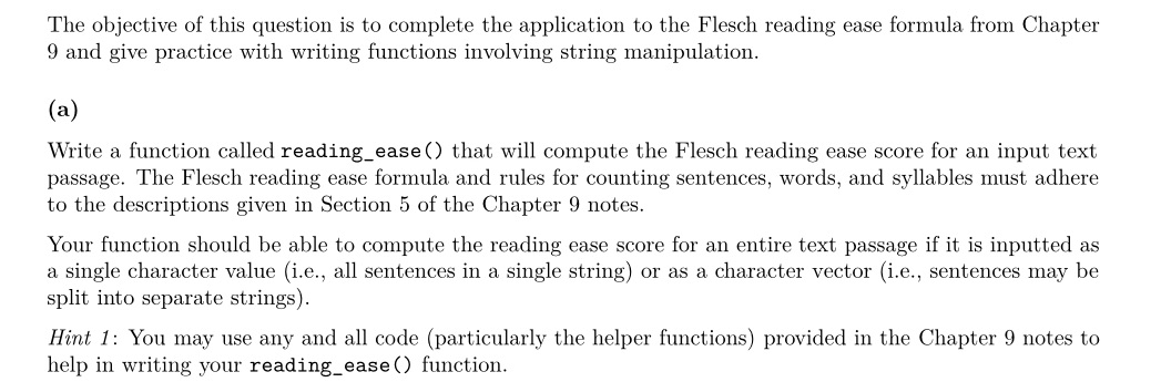 use R as coding language The objective of this question is