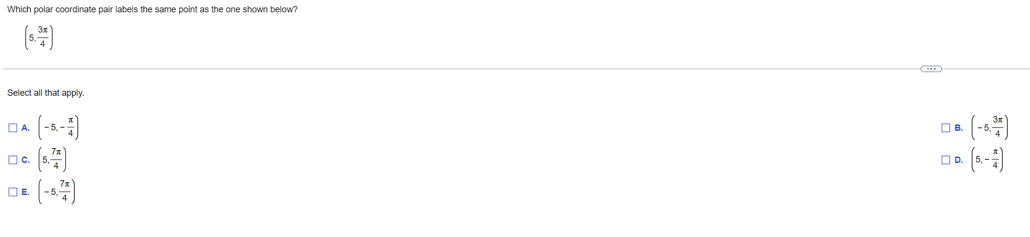 below? Select all that apply. 5, 711 311