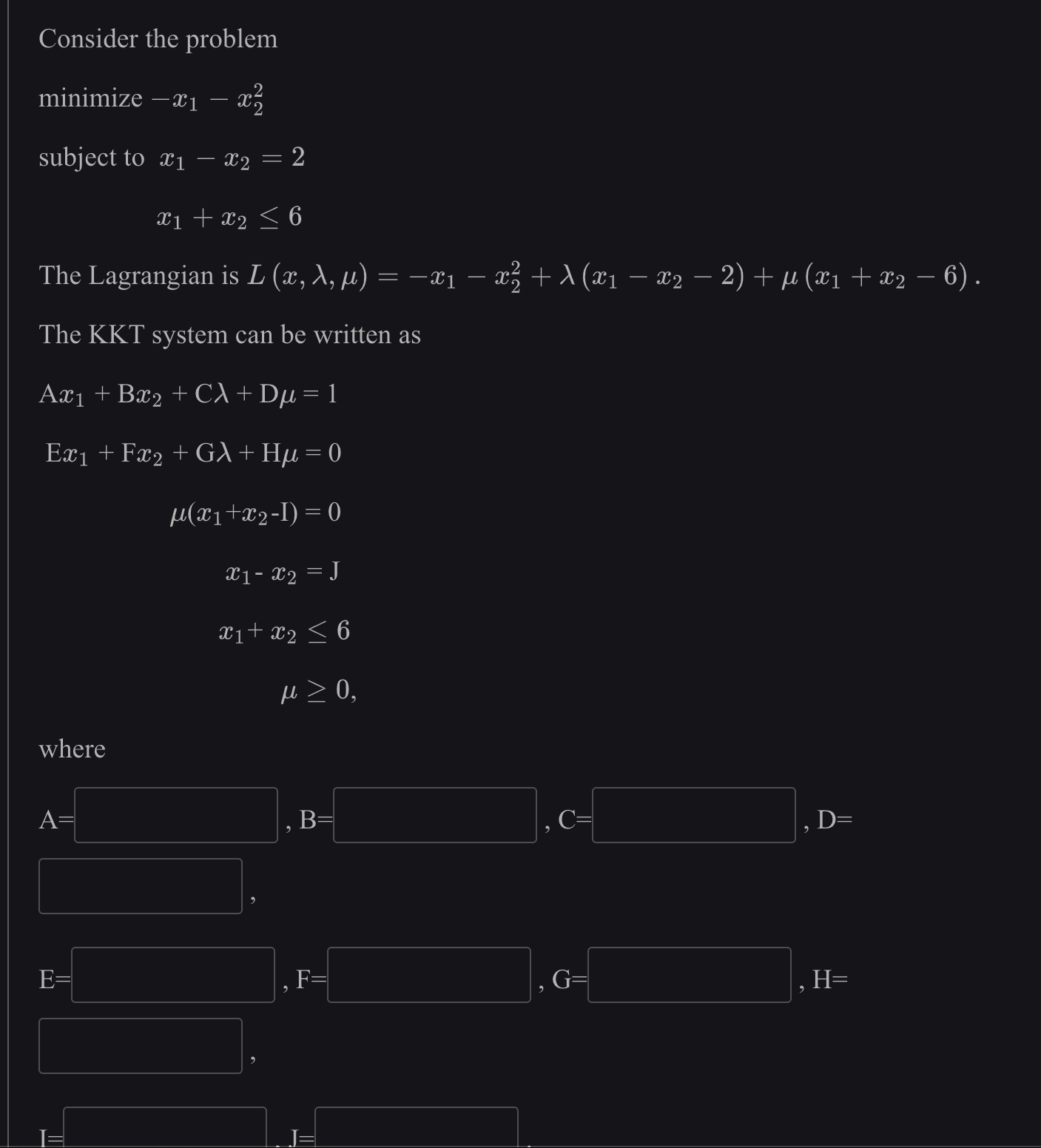 EXI + + GA + HW = O LL(XI ++2 -I) =