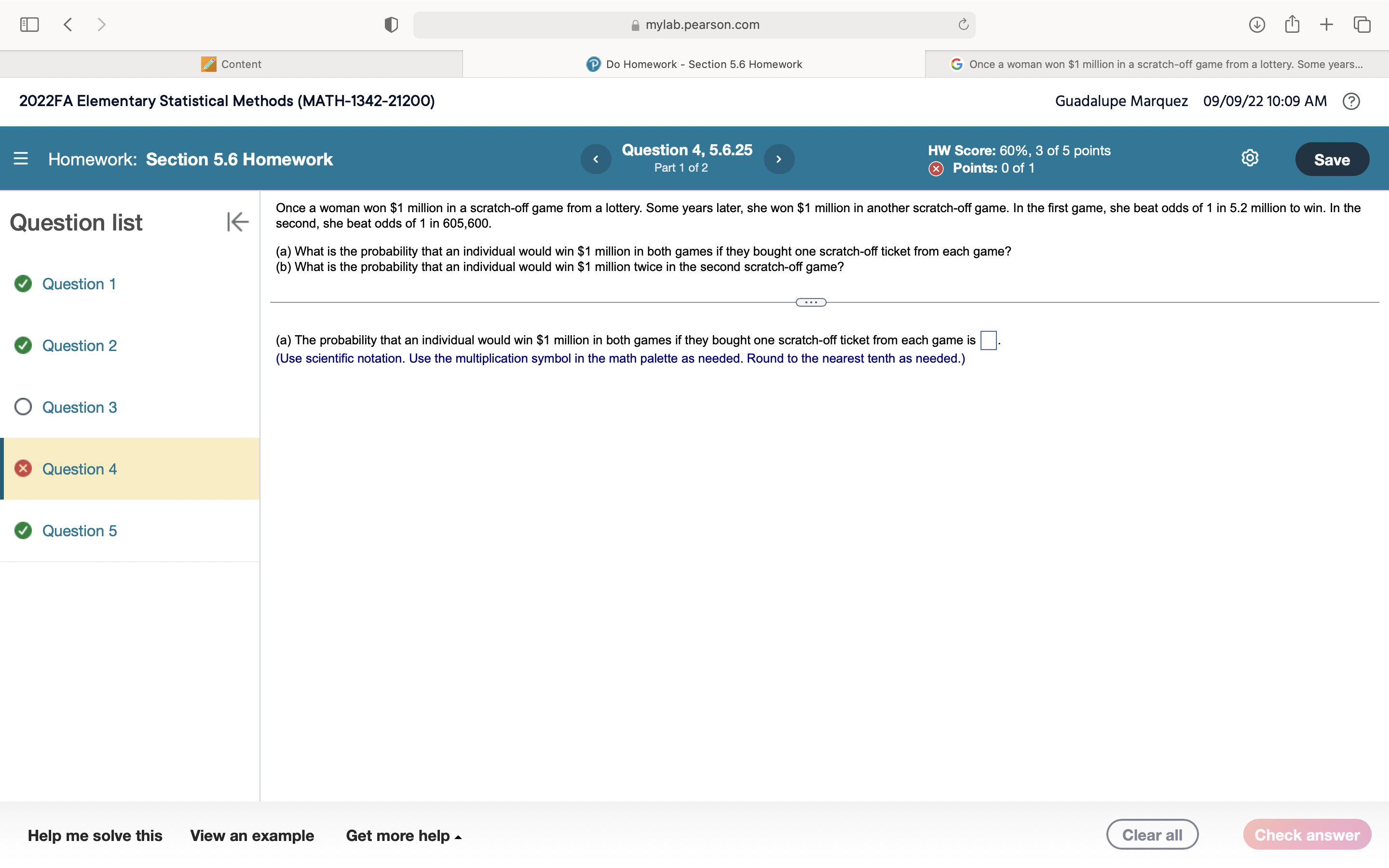  ED I) Bmylab.pearson.com C (D it + E Content 6 Do