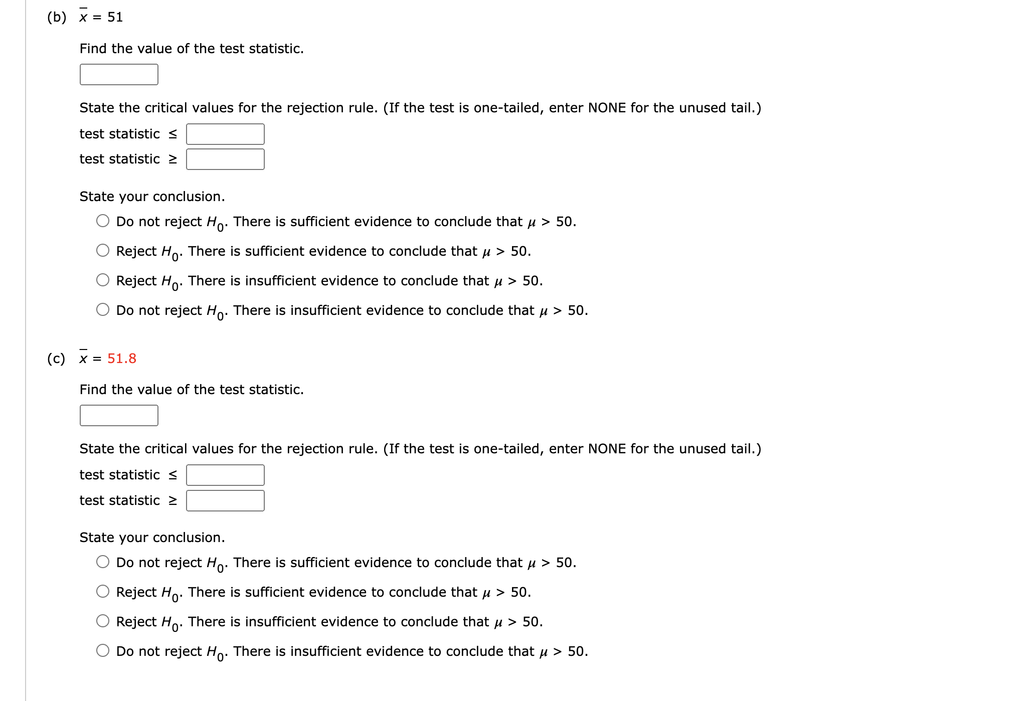to answer this question. Consider the following hypothesis test. H0: ,4 s