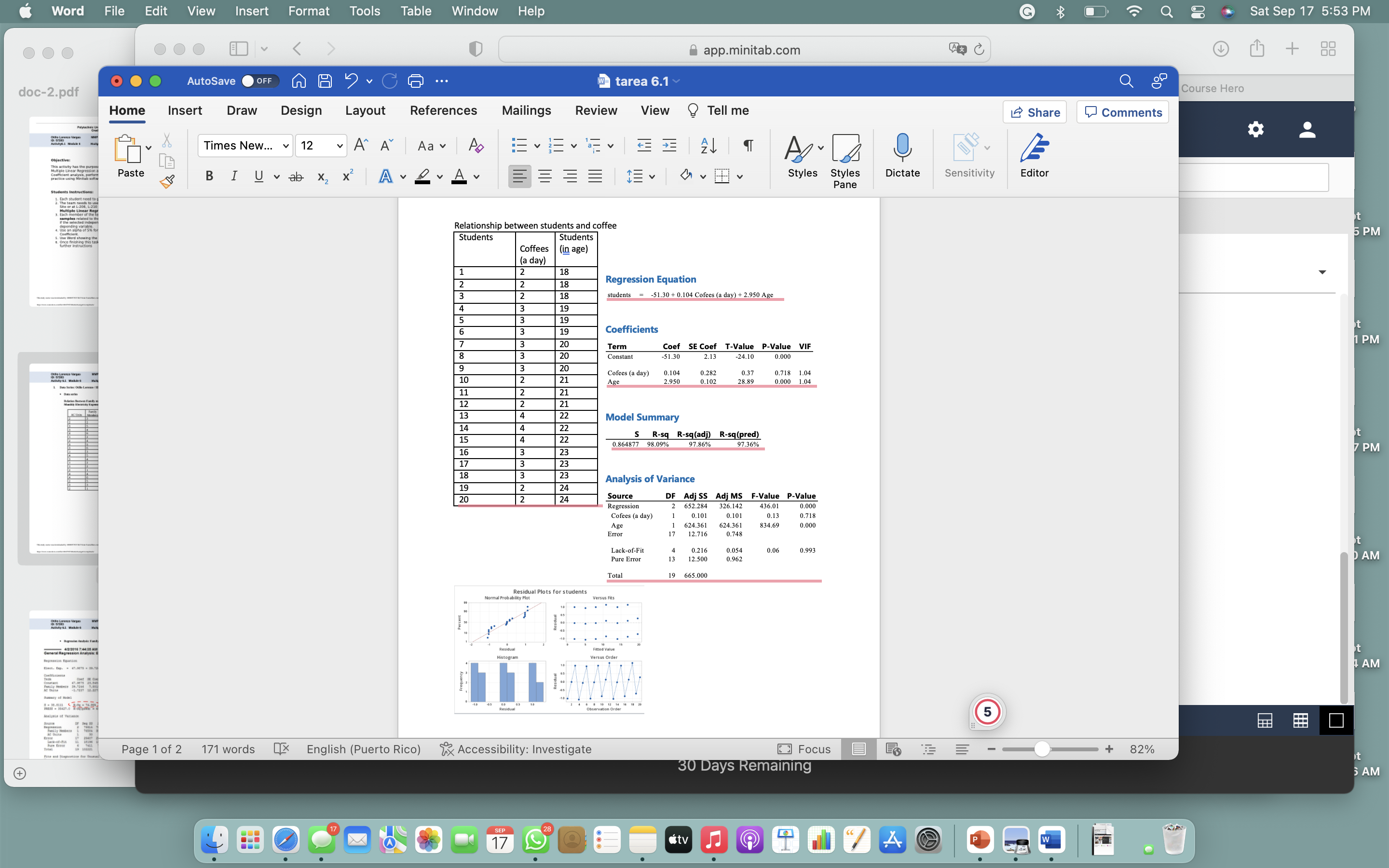  Word File Edit View Insert Format Tools Table Window Help G