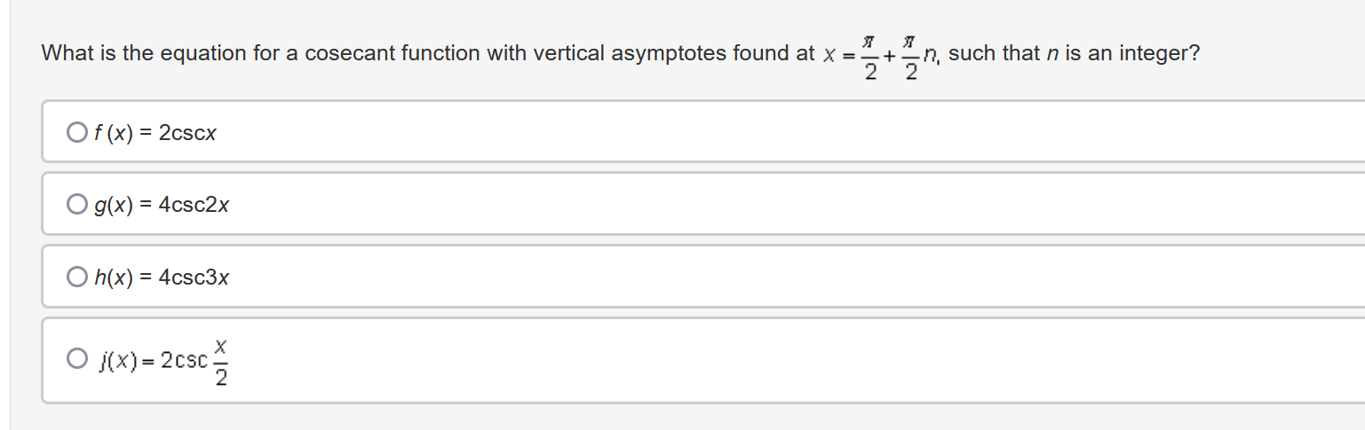 found at X = + -n, such that n is an integer?
