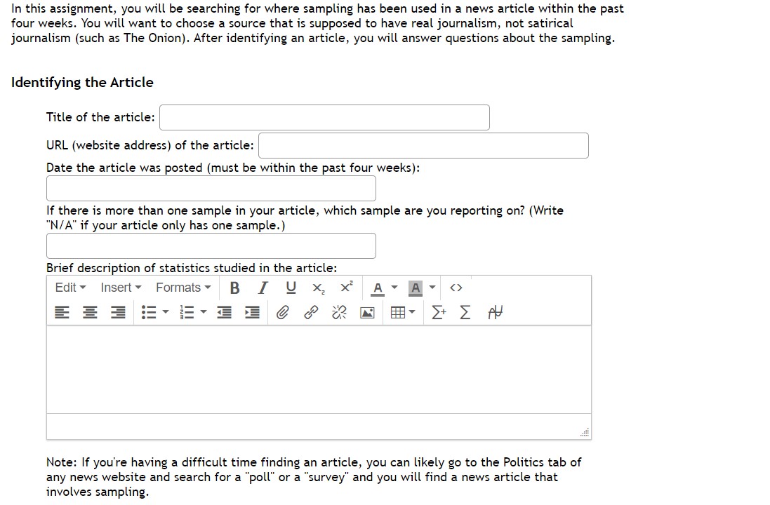  In this assignment, you will be searching for where sampling has
