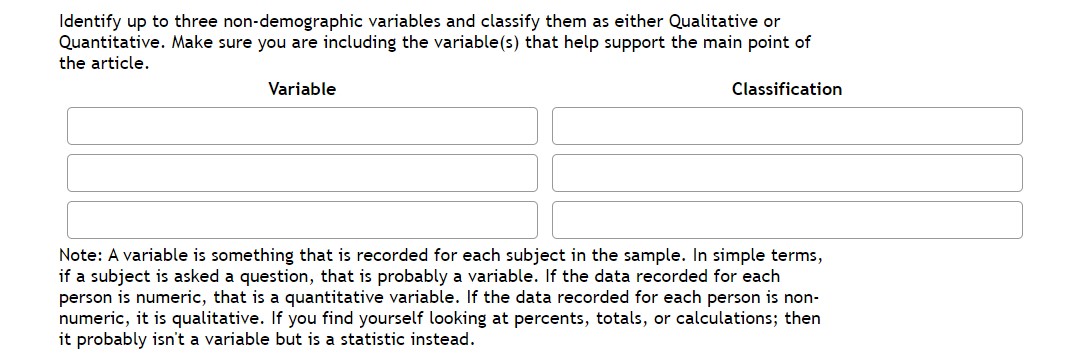 than one sample in your article, which sample are you reporting on?