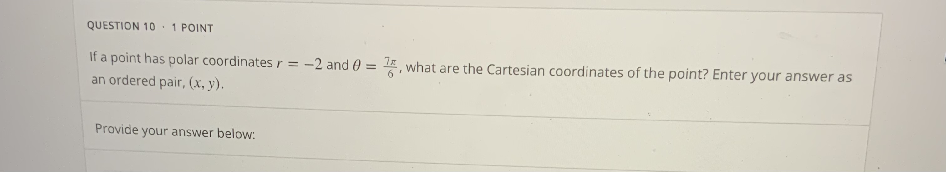 of the point? Enter your answer as an ordered pair, (x, y).