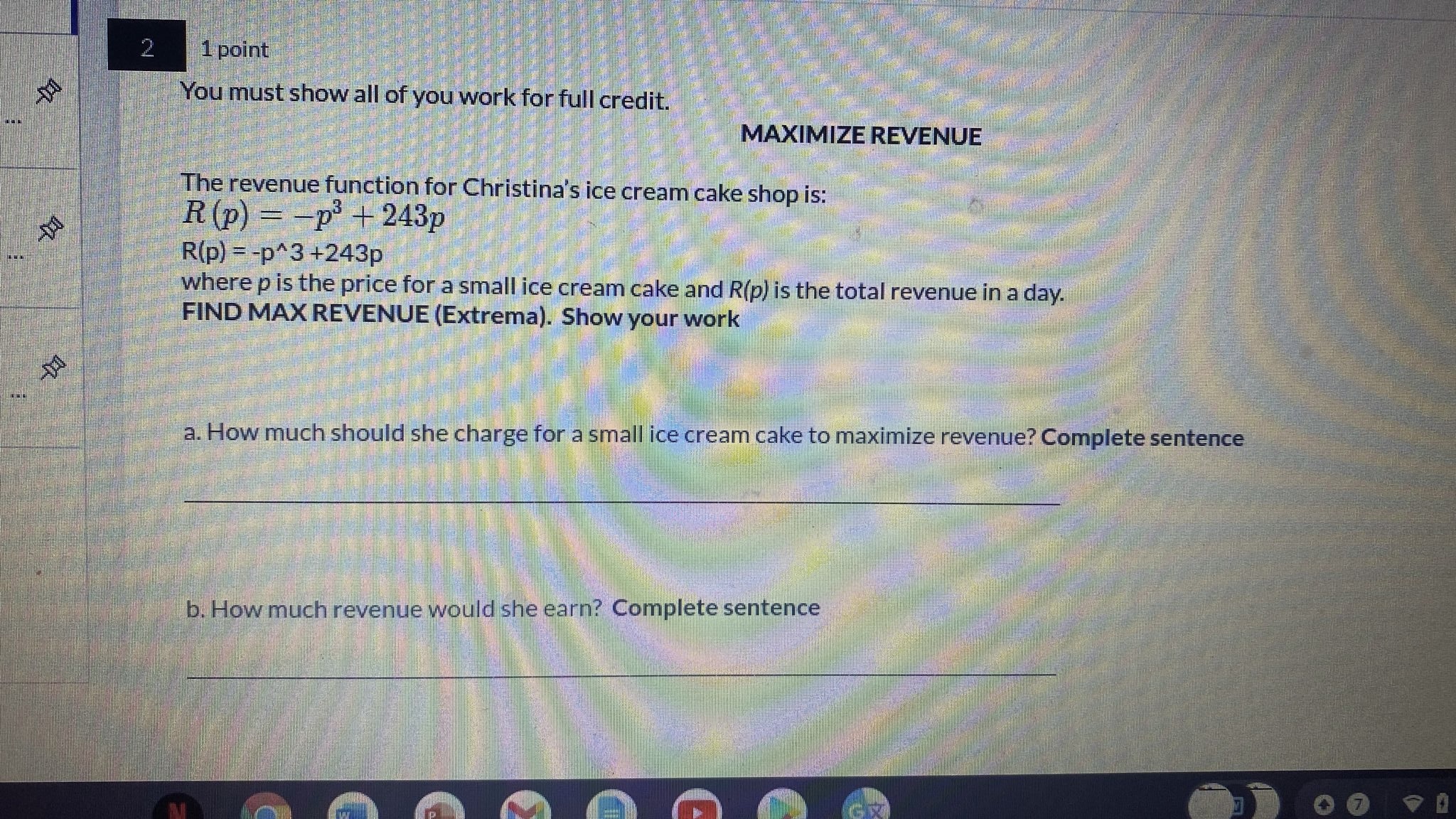 elasticity)? redit. d. What would the demand and revenue be at that