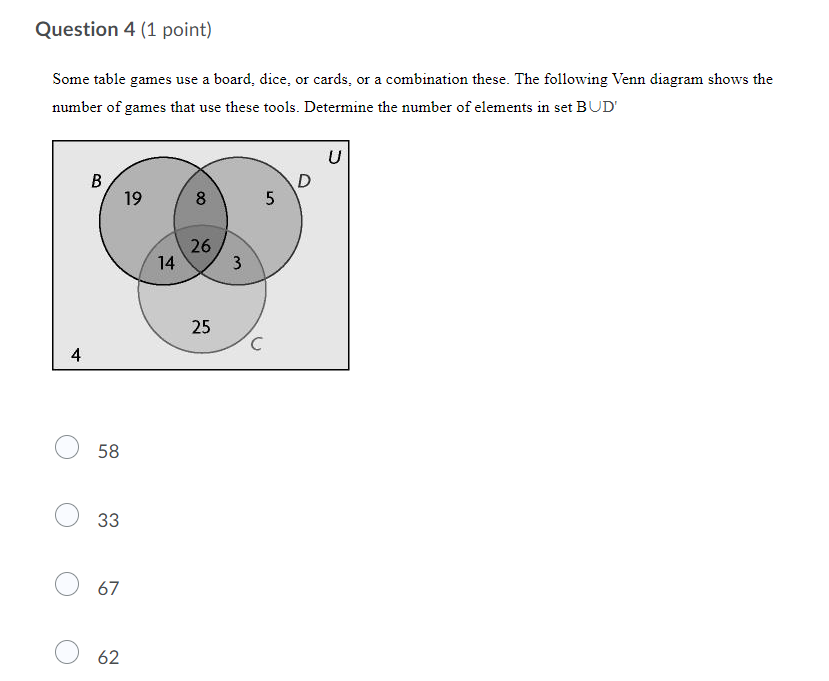  Question 4 (1 point) Some table games use a board, dice,