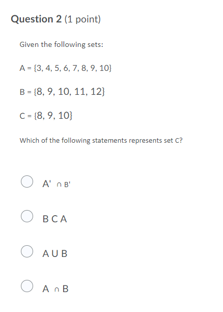 shark whale seal O n( A U B) = 2 O n(A'