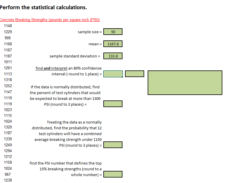 I just need the excel formula. If excel can't do the