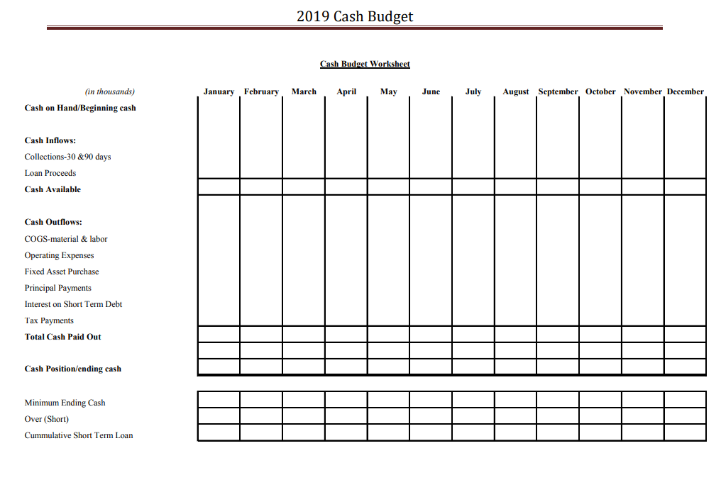  InstructionsYour assignment for this case study is questions 1-71.Input a 12-month