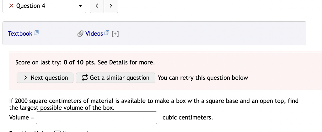 that minimize the amount of material used. First, find a formula for
