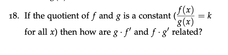 v \\ 1 f(x) _ k 18. If the quotient of f