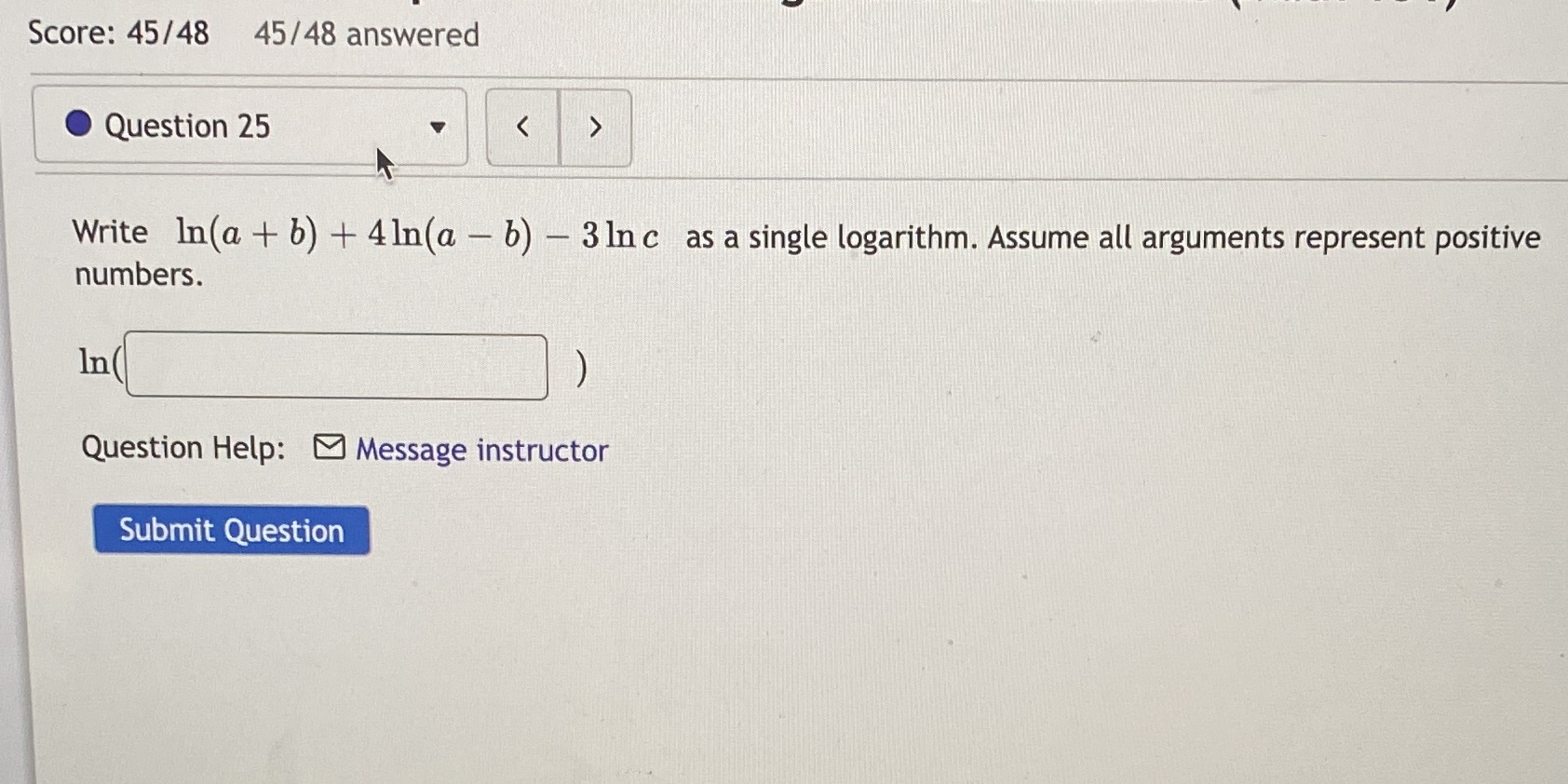 numbers. In( b) 3 lnc as a single logarithm. Assume all arguments