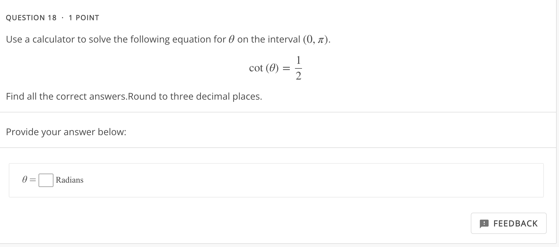 answer to the nearest thousandth. Provide your answer below: em I FEEDBACK