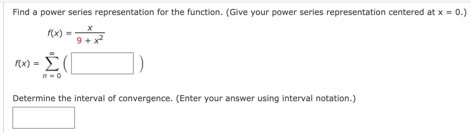 x ) = C+ n = 1 What is the radius of
