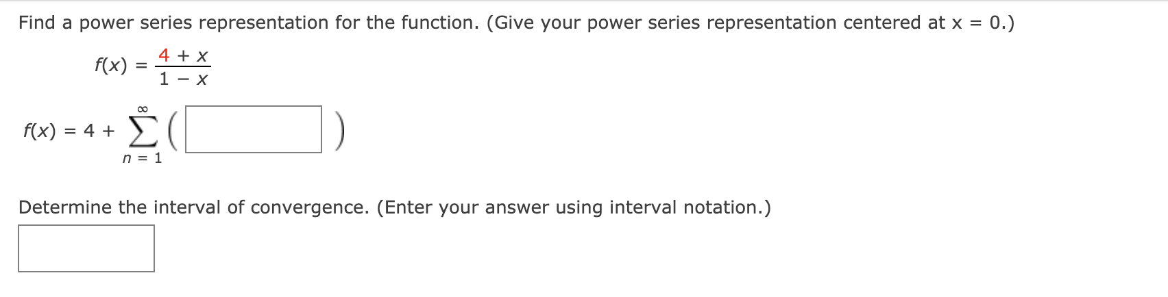 series representation for the function. (Assume a > 0.) (Give your power