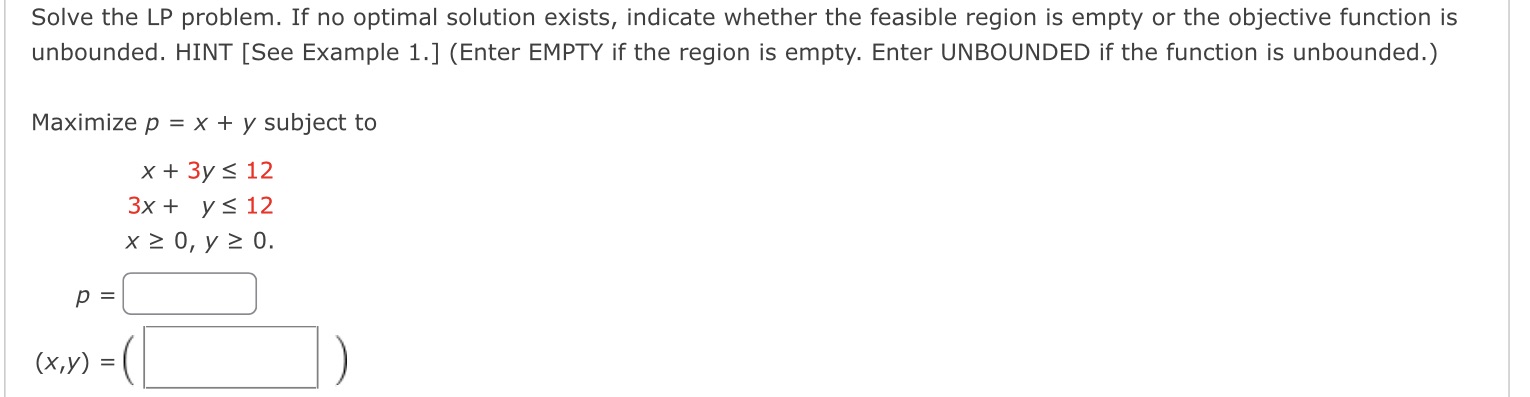  Please Answer this step by step if possible Solve the LP