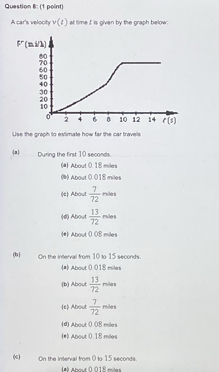  Please answer multiple choice and show work (Part C will be