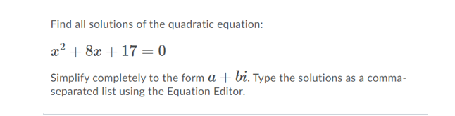 the form a + 6. Type the solutions as a comma- separated