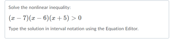 Equation Editor. If there is no solution, type "no solution" in the