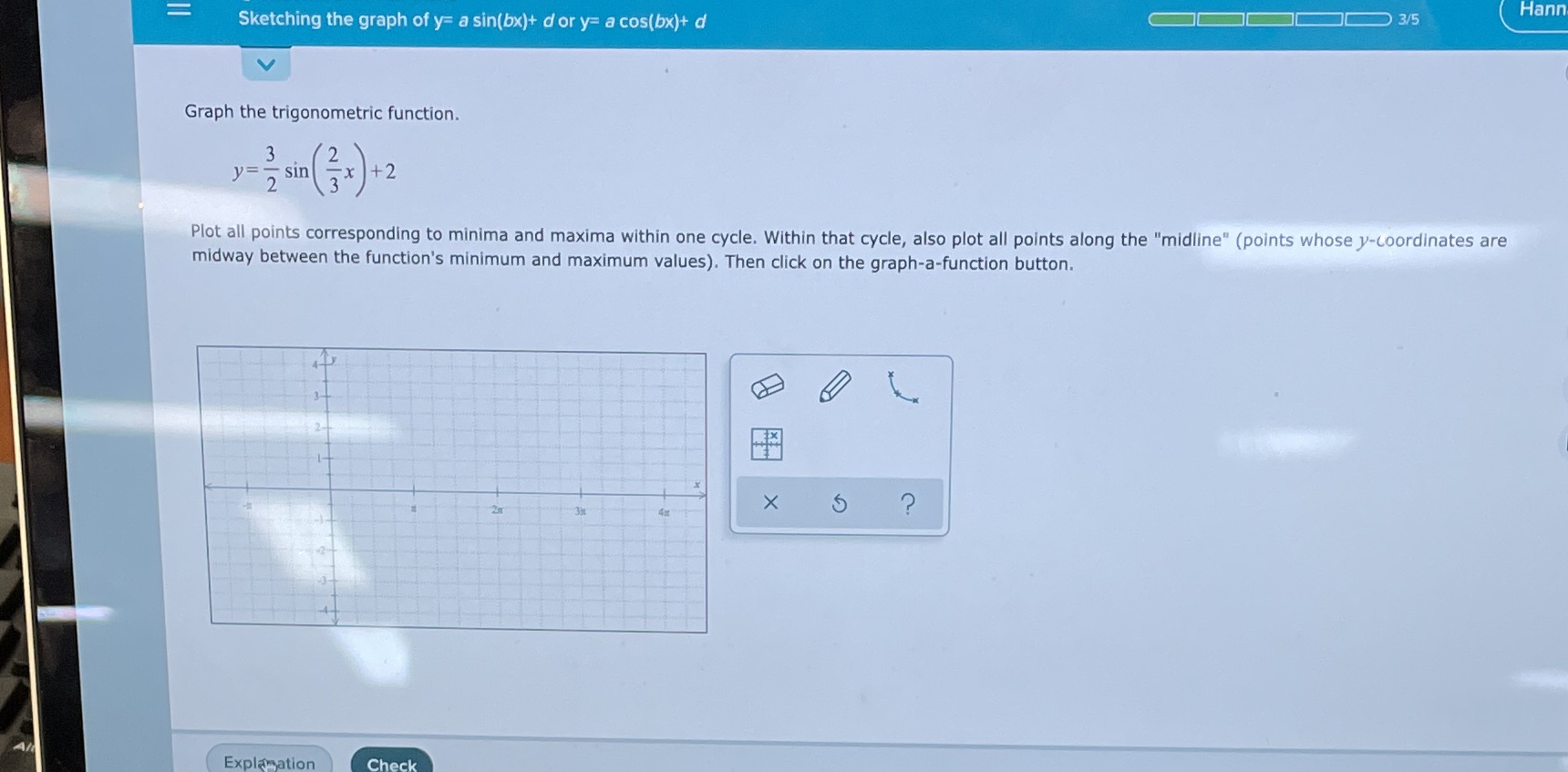 so I can read them please!!! OOOOO 3/5 Hann Sketching the graph