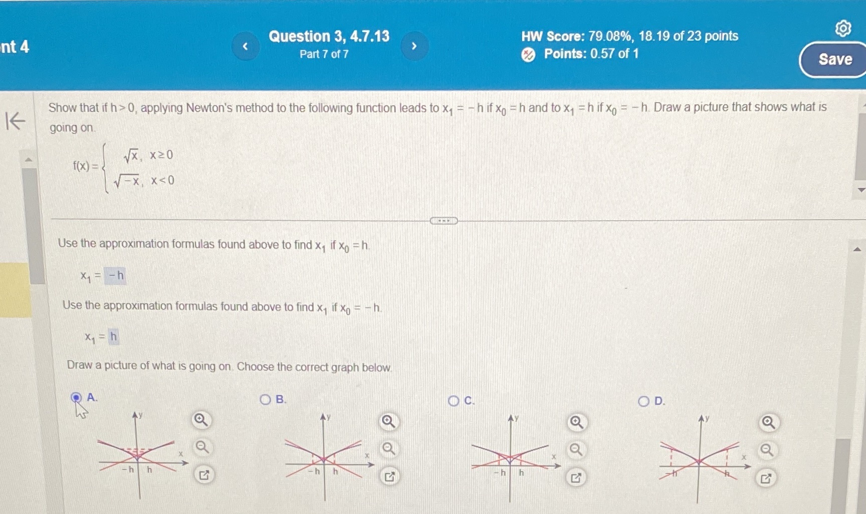 to x, = -hifx =h and to x, = h ifx =