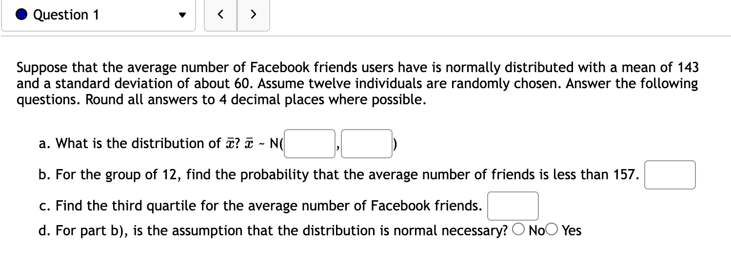 What is the distribution of i? 52 ~ N( , ) b.