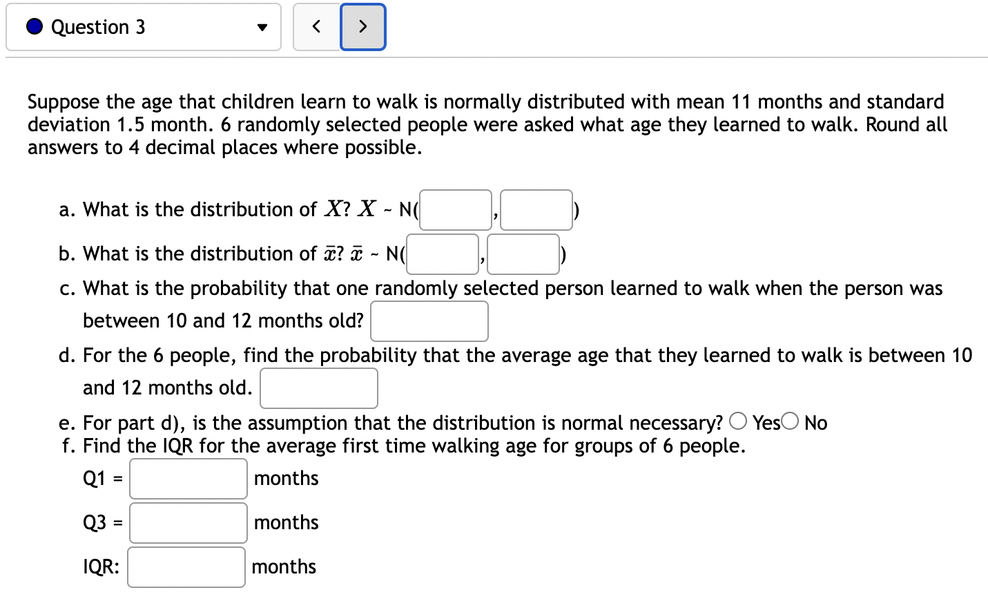 part d), is the assumption that the distribution is normal necessary? 0