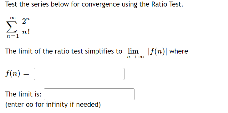 \"4 Z3 W The limit of the ratio test simplifies to #112100
