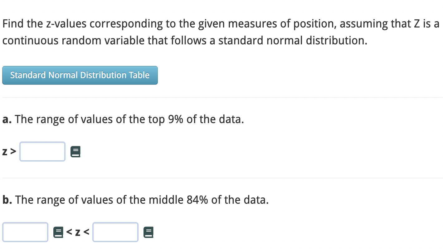 range of values of the middle 84% of the data. E 11)