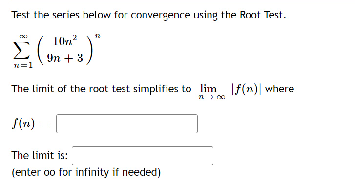 limit of the rent test simplifies to 1121 | f(n)| where \"-