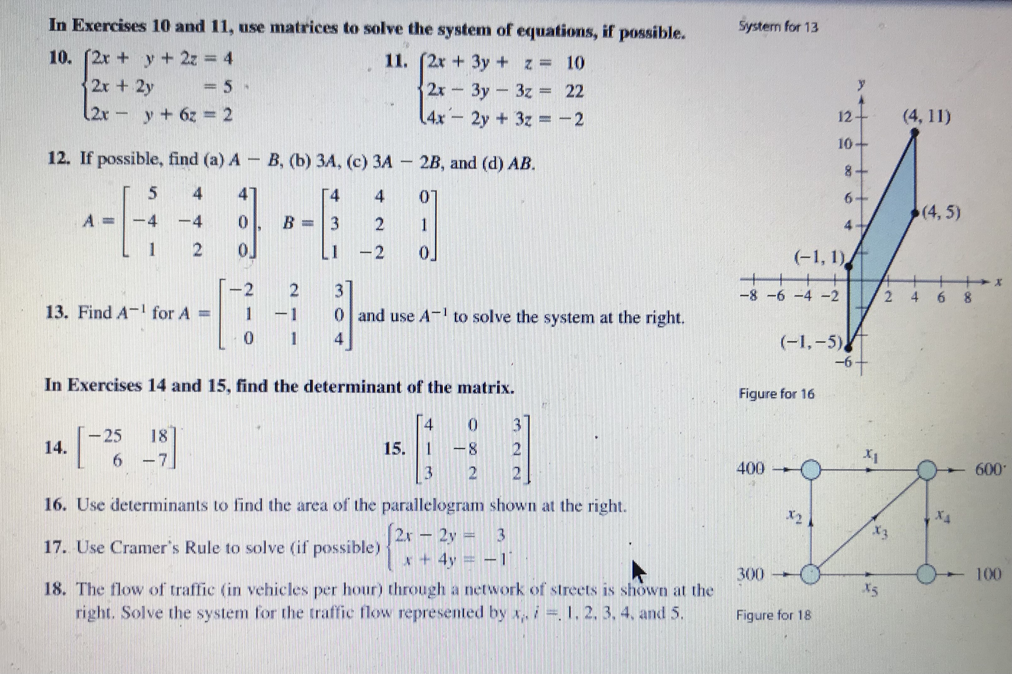 6. 5x - y = 19 6x + 2y + 3z =