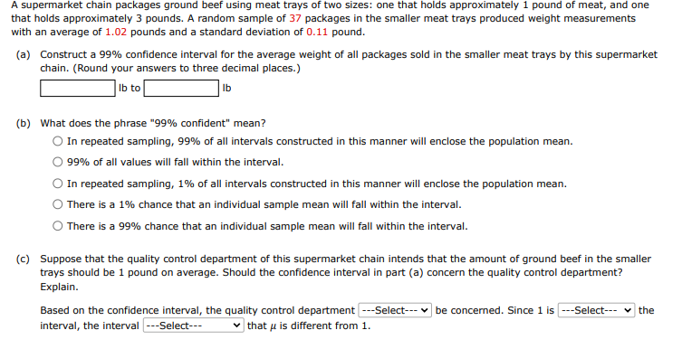 proportion is within the interval. O We are 95% confident that the
