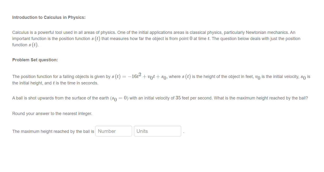  Introduction to Calculus in Physics: Calculus is a powerful tool used
