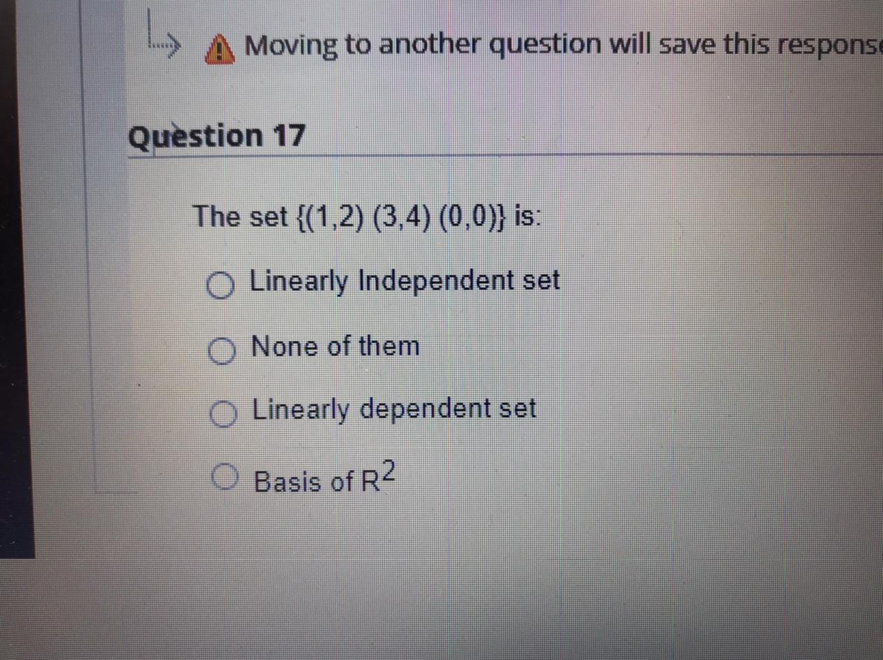 O FalseQuestion 15 If k = 3, m = 4, u =