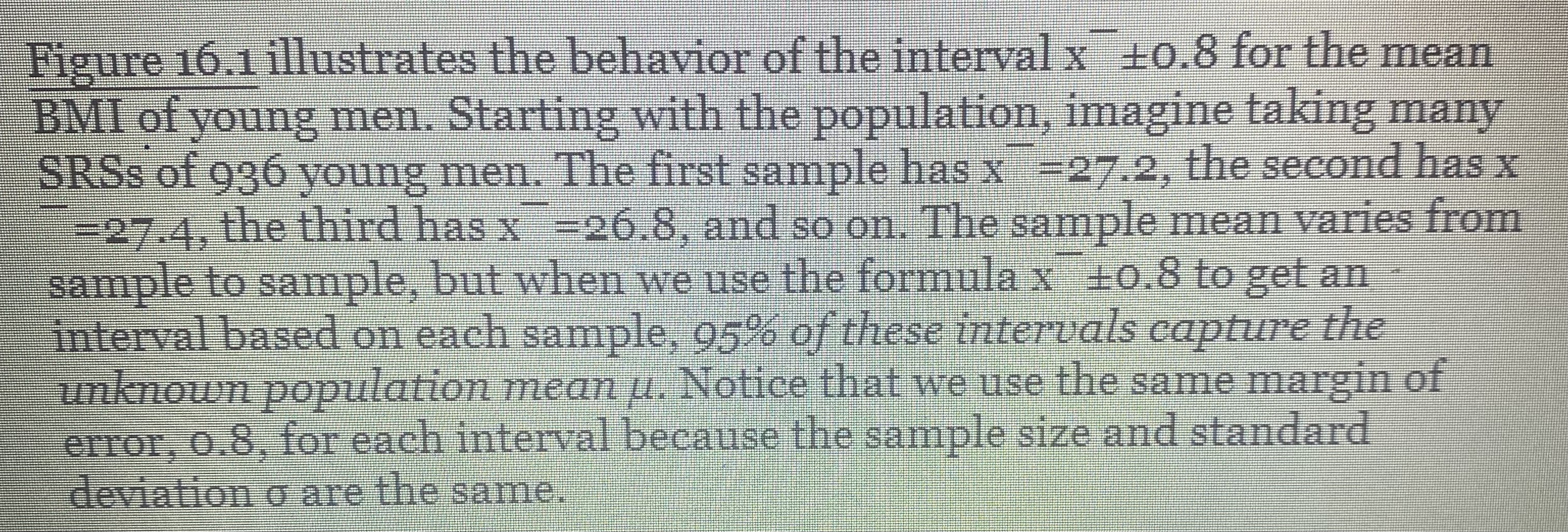 16.1 (page 368) described NHANES survey data on the body mass index