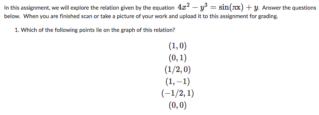  In this assignment, we will explore the relation given by the