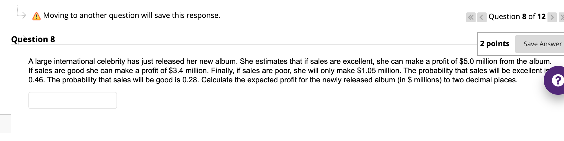 to 2 decimal places)? Use (median - mean) as the order of
