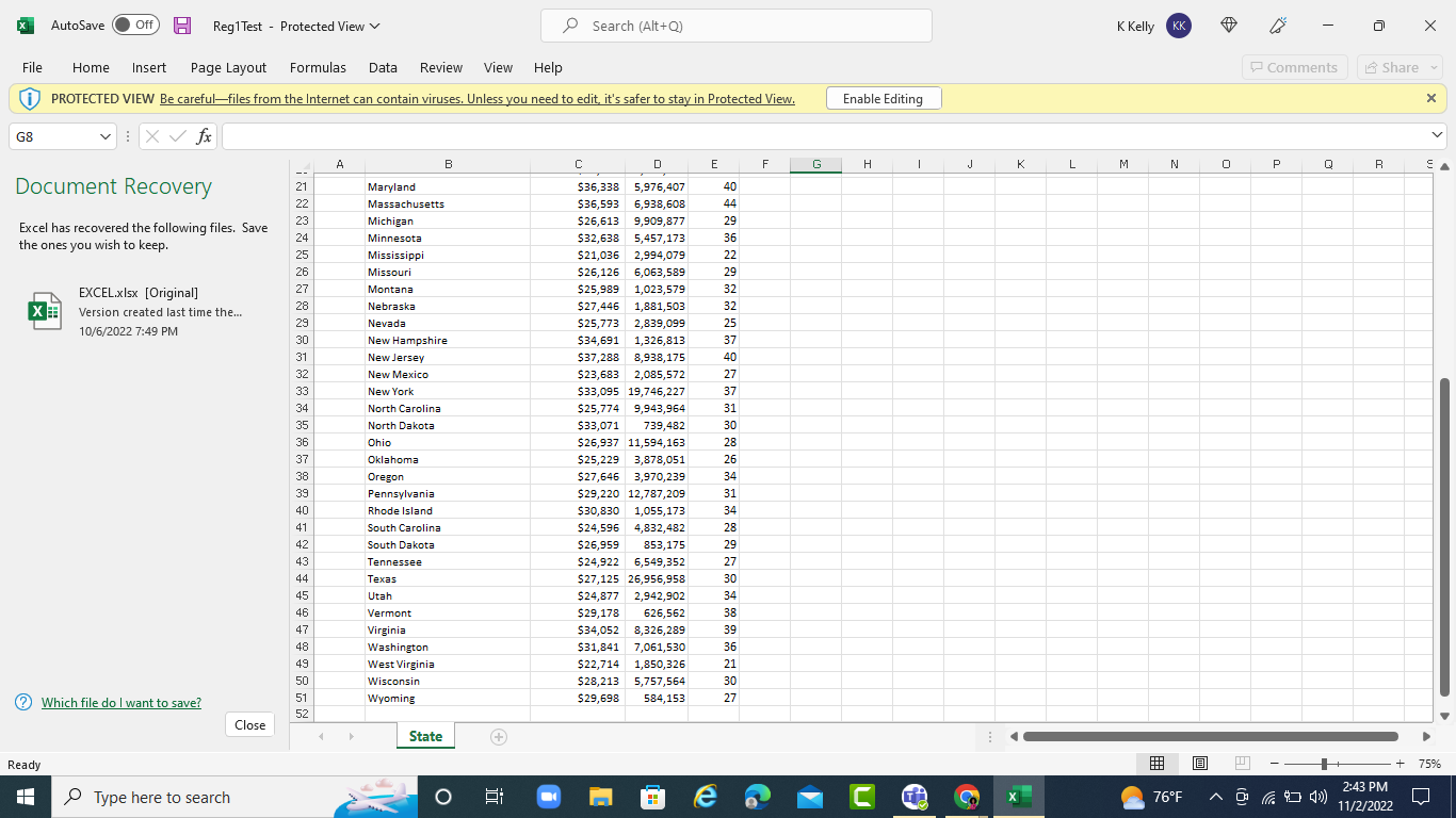 (Reg1) BryteWave Course You will need Excel. Materials Reression 1 Test You