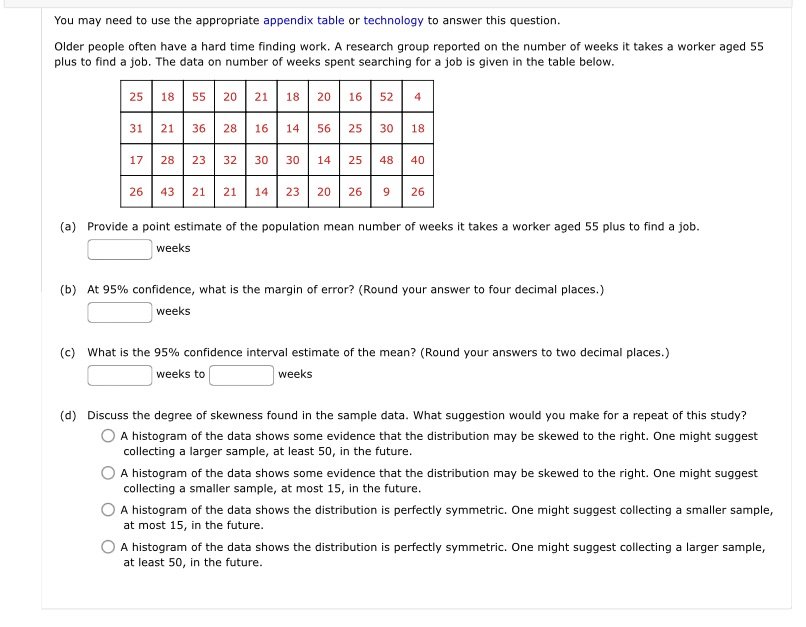 Stats math question 1 You may need to use the appropriate