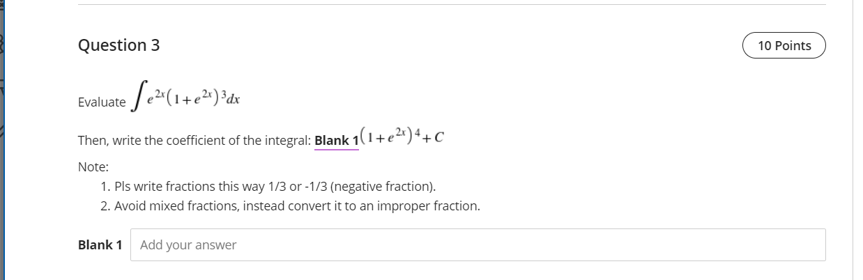 Question 3 10 Points Evaluate Je 2 ( 1+ 2 2