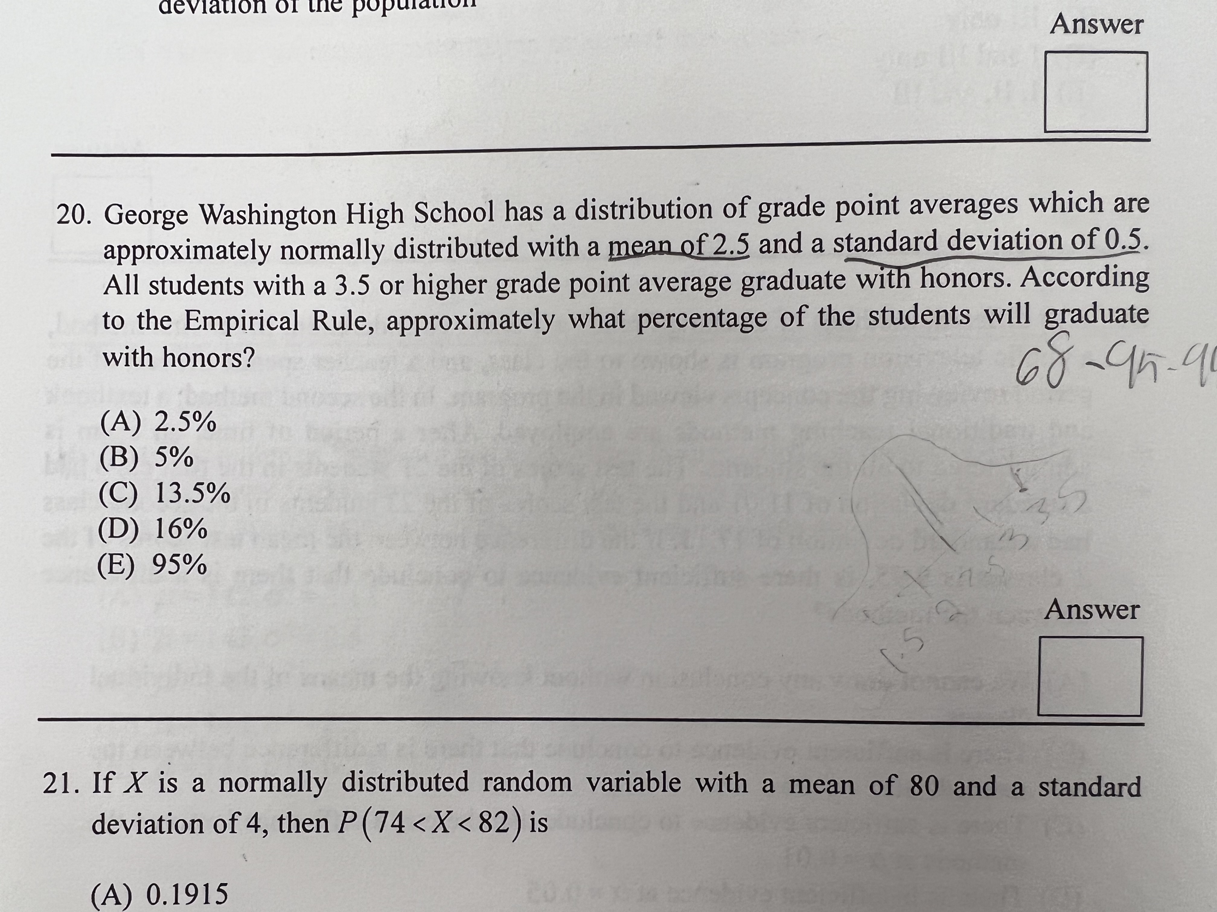(B) 580 (C) 590 (D) 600 620 Answer108 Sample Examination Five Section