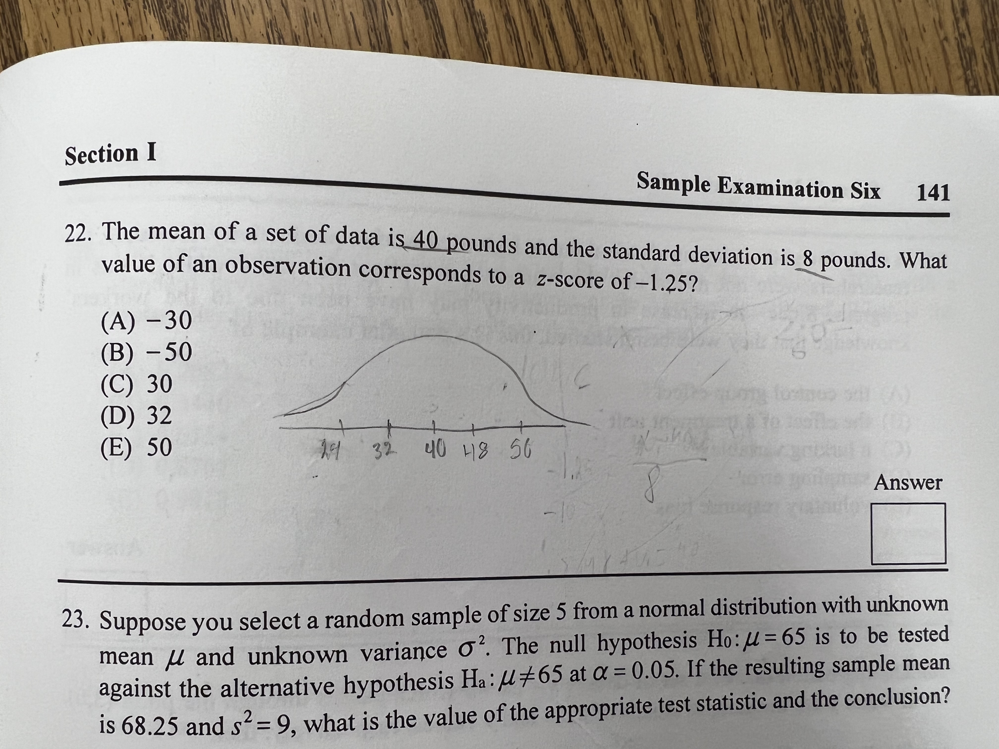 and the bottom 10% an F. The students who received F's in