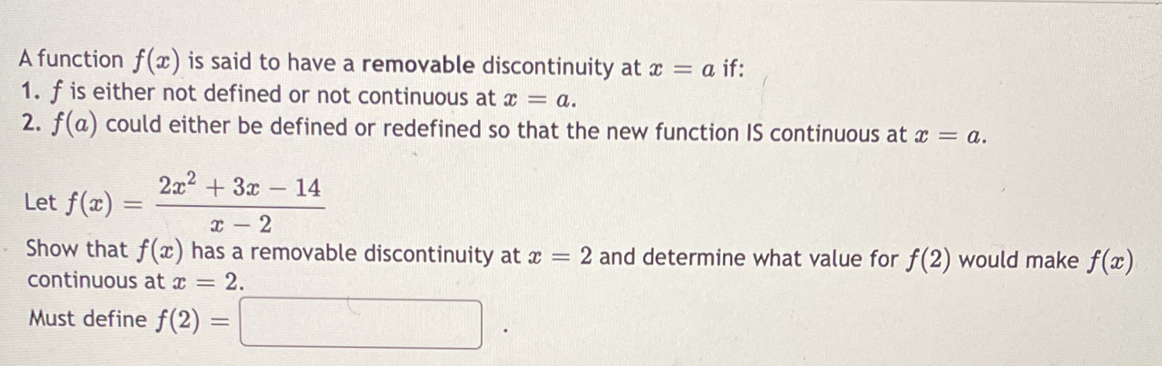  Any help with this please A function f(x) is said to