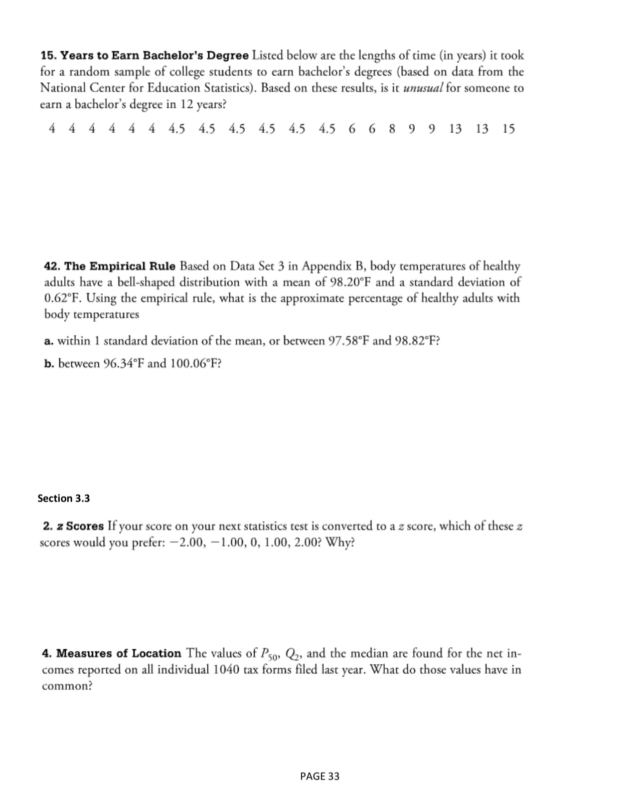 times are sorted from lowest to highest. Find the percentile corresponding to
