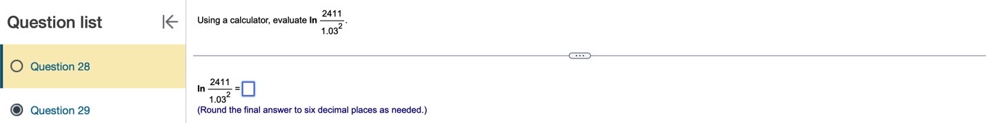 is. (Round to six decimal places as needed.) O Question 26 O