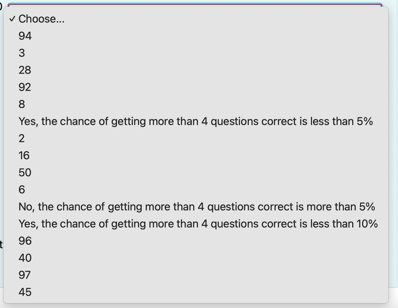 question. Find the following. Use the following Desmos Applet and a binomial