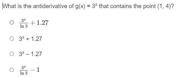 2, what is the particular antiderivative of f'(x) = 4 sec2x? O
